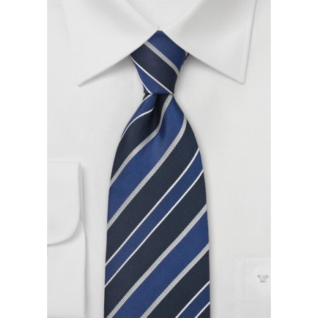 Classic Blue and Silver Tie