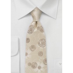Floral Tie in Champagnes
