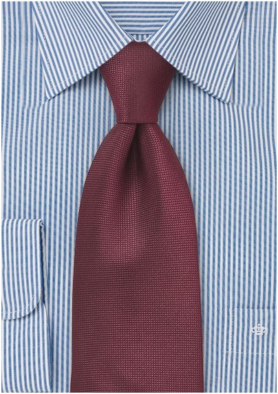 Classy Designer Silk Tie in Burgundy - Mens-Ties.com