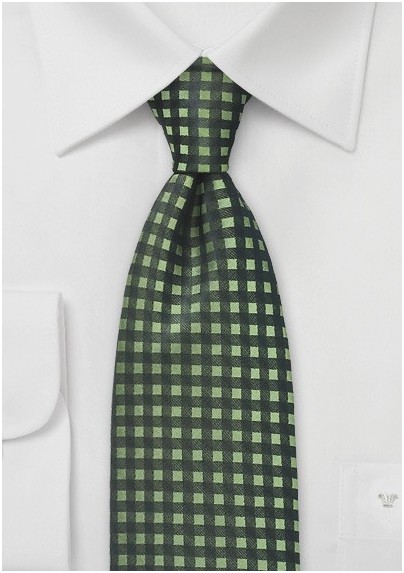 Graphic Gingham in Organic Green