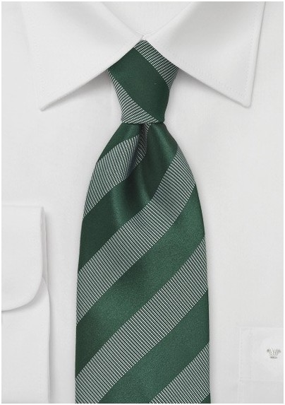 Muted Green Striped Tie