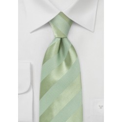 Striped Tie in Moss Green