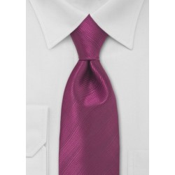Magenta Red Necktie in Extra Long Length