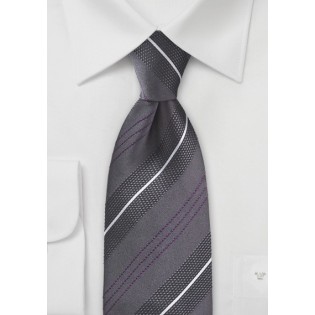 Striped Tie in Muted Orchid