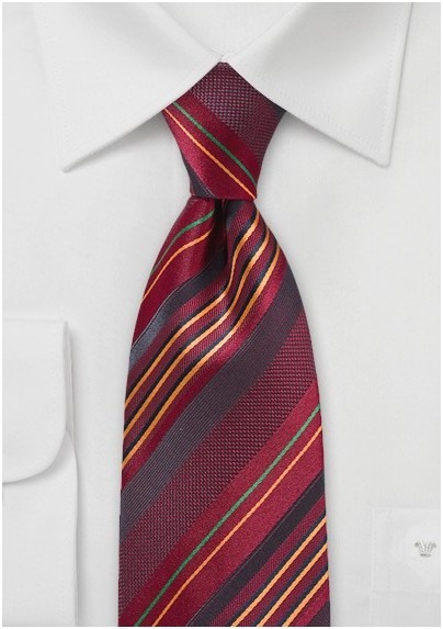 Bright MultiColor Striped Tie