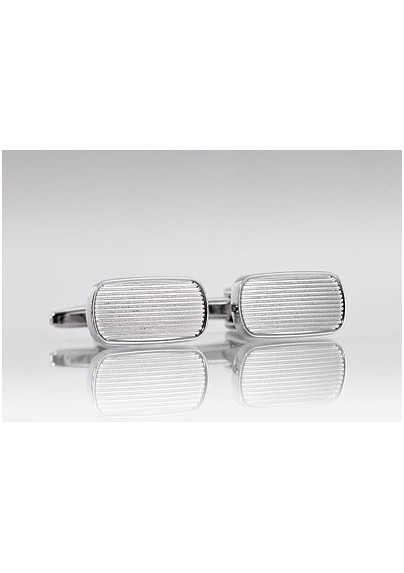 Oval Shaped Grooved Cufflinks