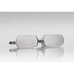Oval Shaped Grooved Cufflinks