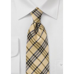 Preppy Plaid Tie in Yellow