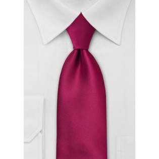 Solid Kids Length Tie in Christmas-Red