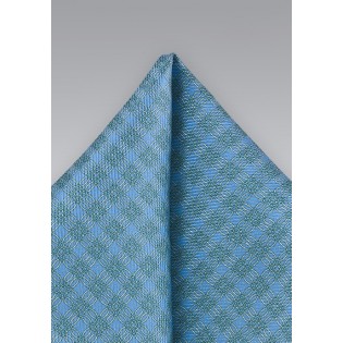 Graphic Pocket Square in Blues and Greens