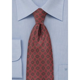 Gemstone Paisley Tie in Maroon