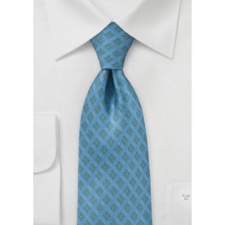 Graphic Tie in Teals, Greens and Yellows