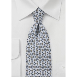Modern Spiraled Tie in Platinum