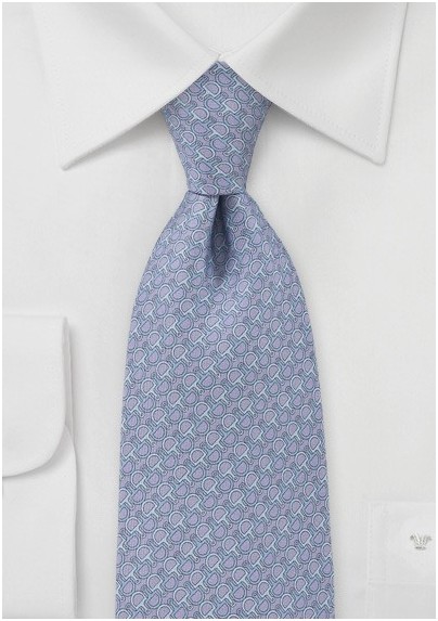 Light Lilac and Agua Blue Necktie