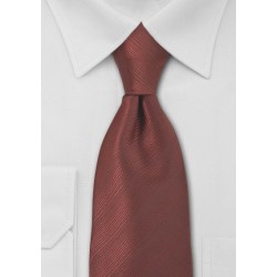 Bronze Red Necktie in Extra Long Length