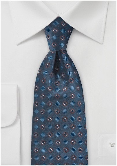 Dash For The Dots Tie in Elegant Blue