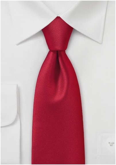 Mens Brilliantly Red Necktie