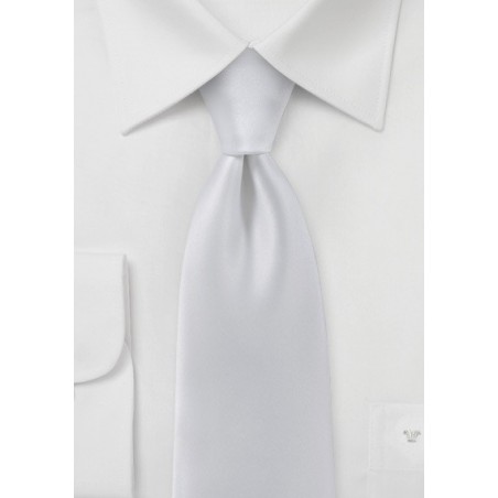 Solid White Mens Necktie