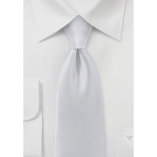 Solid White Mens Necktie