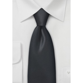 Solid Black Mens Necktie