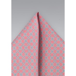 Punchy Pink and Blue Pocket Square