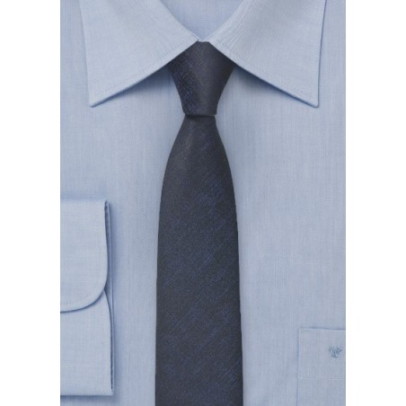 Ultra Skinny Necktie in Midnight Blue