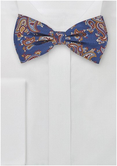 Paisley Patterned Pre-Tied Bow Tie