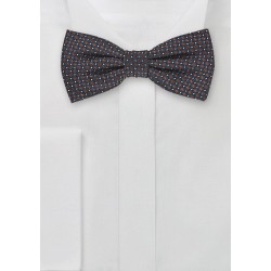 Navy Blue and Bronze Pre-Tied Bow Tie
