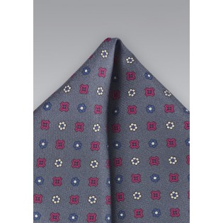 Classicaly Patterned Silk Pocket Square