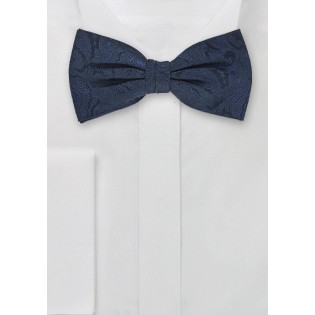 Paisley Bow Tie in Midnight Blue