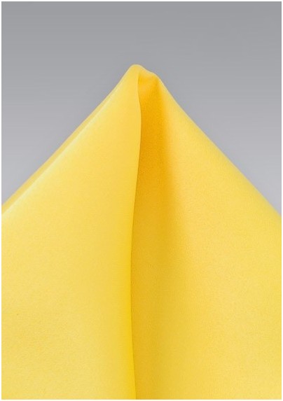 Bright Sunbeam Yellow Pocket Square