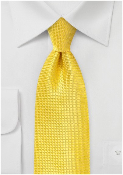 Art Deco Tie in Primary Yellow