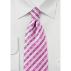Spring Pink Check Tie
