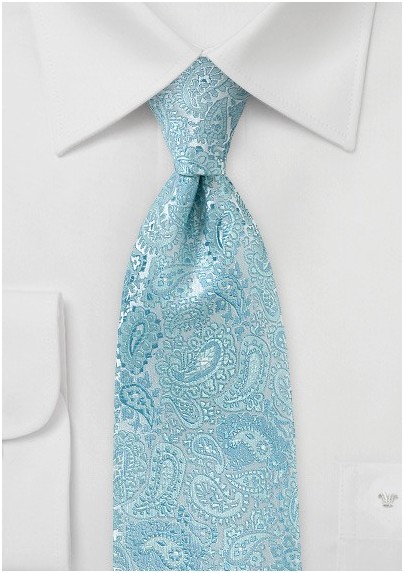 Art Deco Paisley in Cool Blues and Silvers