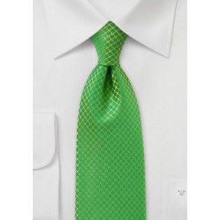 Art Deco Tie in Bright Kelly Green