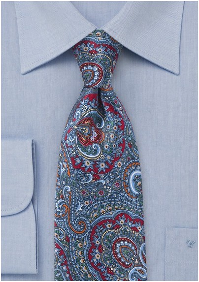 Modern Cut Paisley Necktie