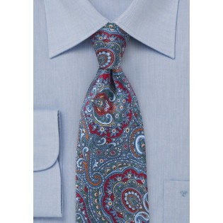 Modern Cut Paisley Necktie