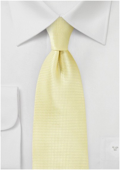 Textured Tie in Citrine Yellow
