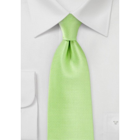 Textured Tie in Tropical Green