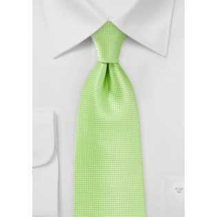 Textured Tie in Tropical Green