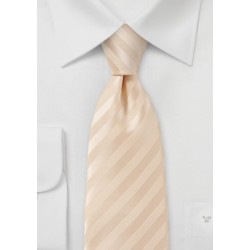 Handmade White Peach Toned Neck Tie