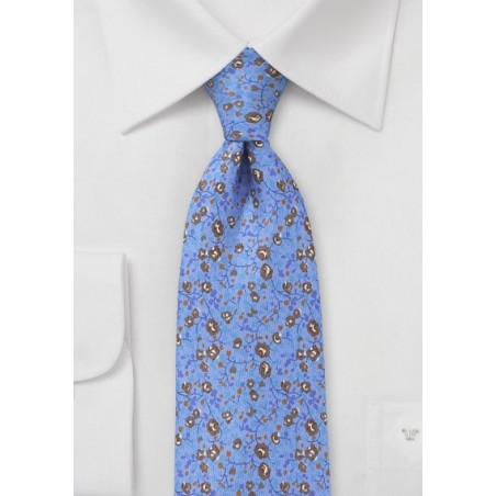 French Blue Floral Tie by Cantucci
