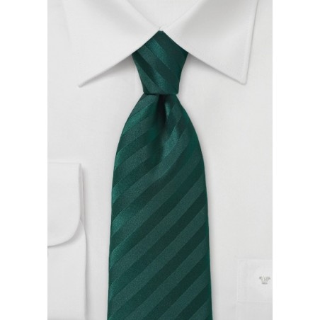 Solid Holly Green Tie with Narrow Modern Cut
