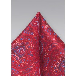 Luxurious Silk Pocket Square in Red