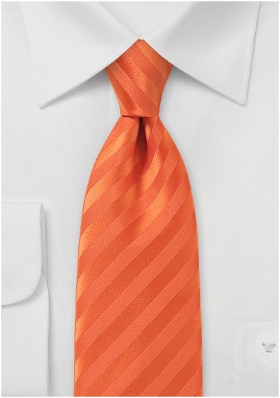 Mandarin Orange Neck Tie in Slimmer Cut