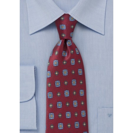 Burgundy Floral Tie by Cantucci