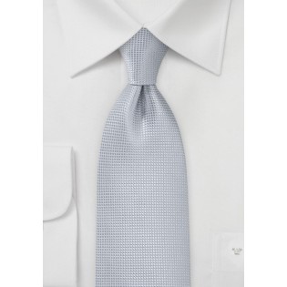 Metallic Silver Tie With Texture - Mens-Ties.com