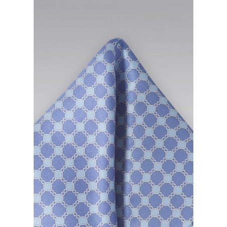 Graphic Pocket Square in Blues