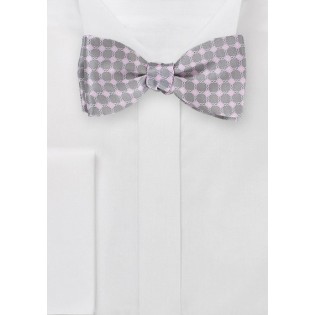 Designer Bow Tie in Taupes and Pinks