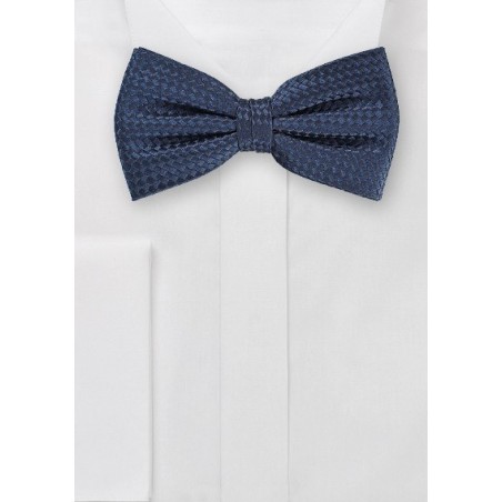 Textured Navy Bow Tie